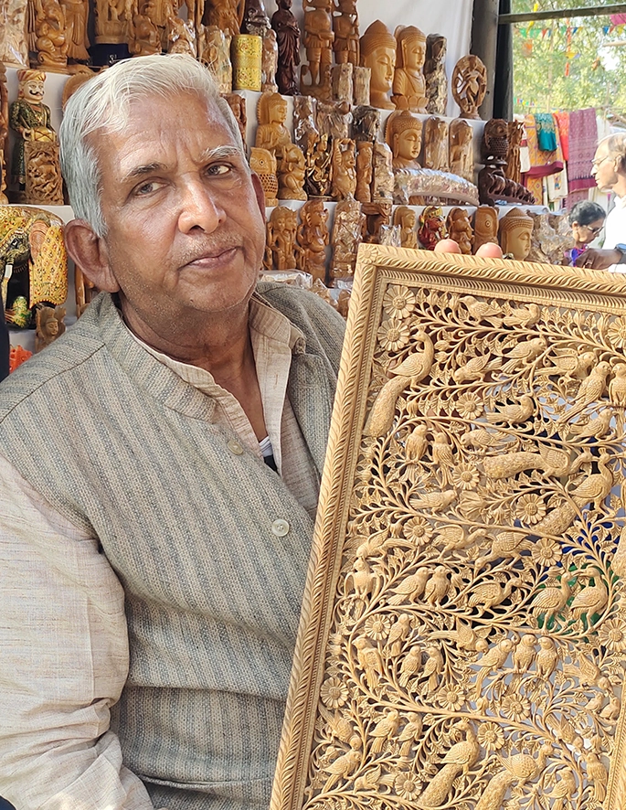 Portrait of Rajinder Prasad Bondwal: A Master at Carving Sandalwood