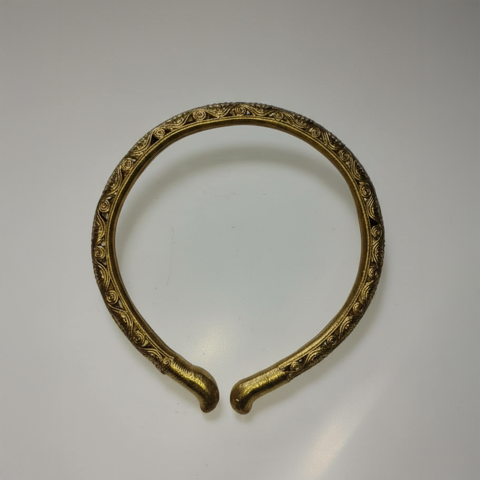 Antique Brass Tribal Cuff Bracelet