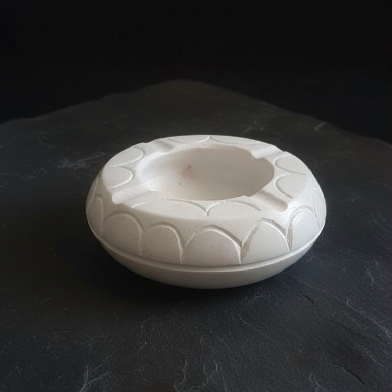 Lotus Pattern Marble Bowl