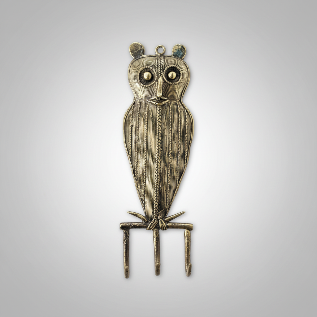Dokra Owl Wall Hook