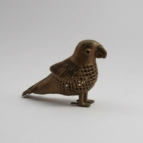 Handcrafted Dhokra Parrot Figurine
