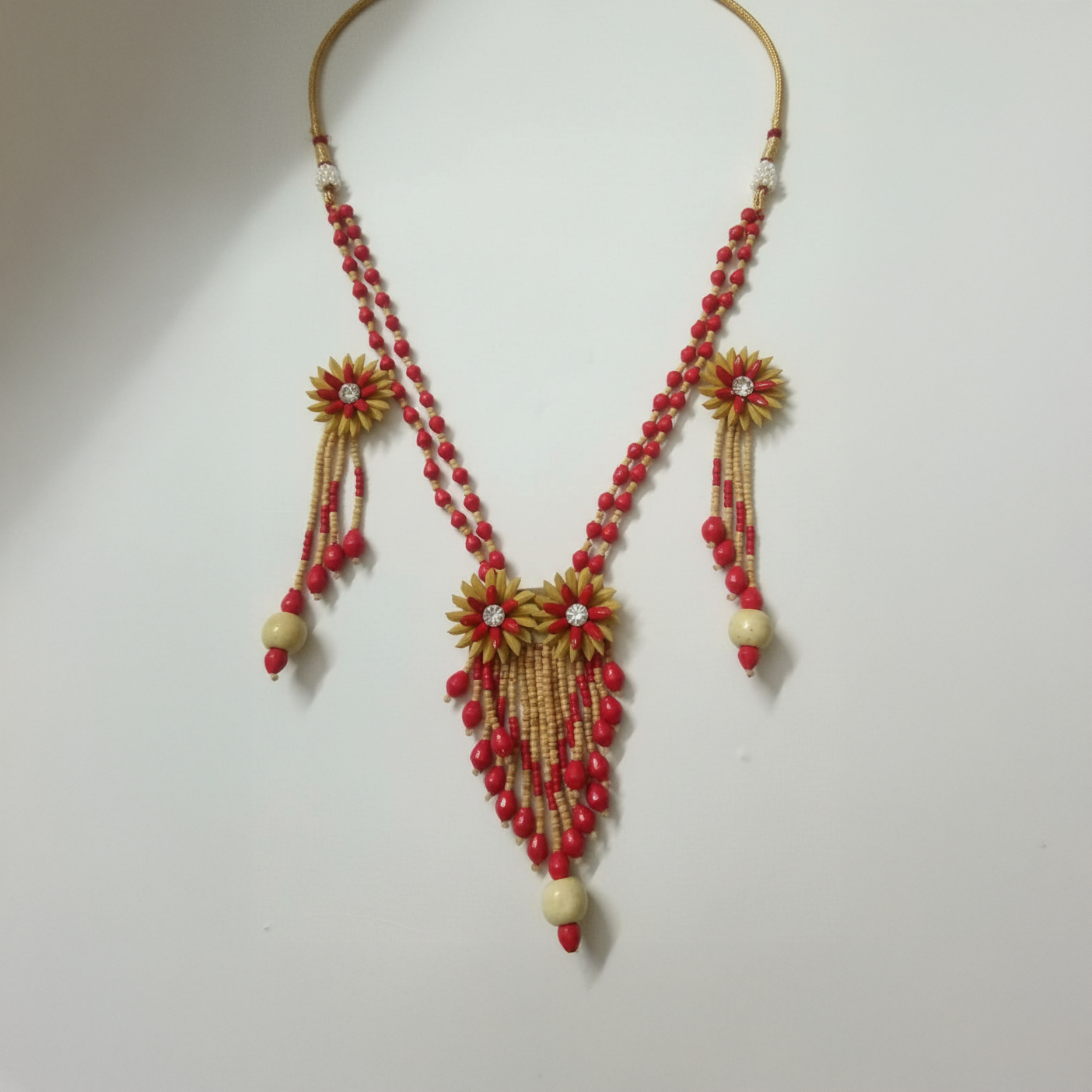 Elegant Floral Paddy Necklace Set