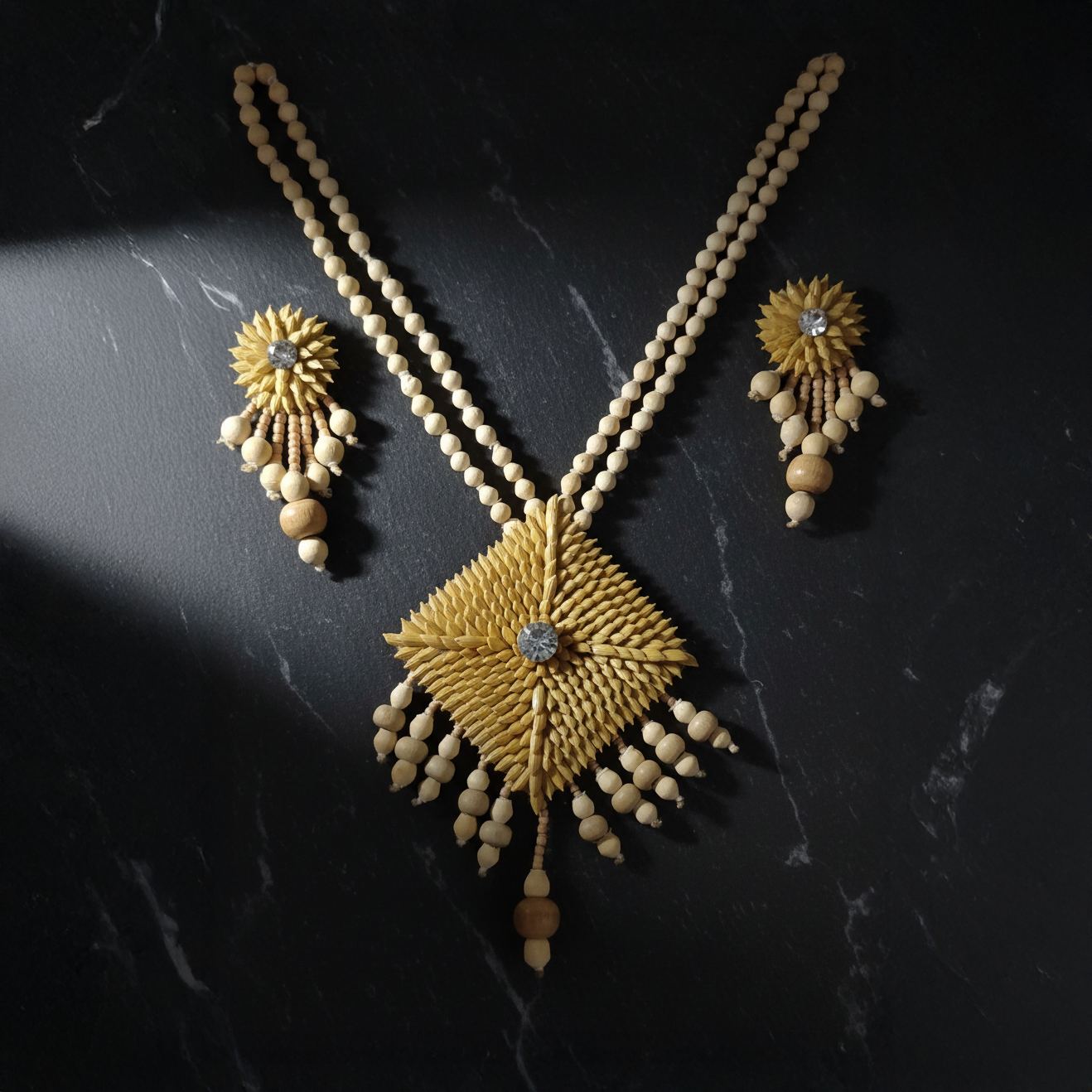 Diamond Motif Paddy Necklace Set