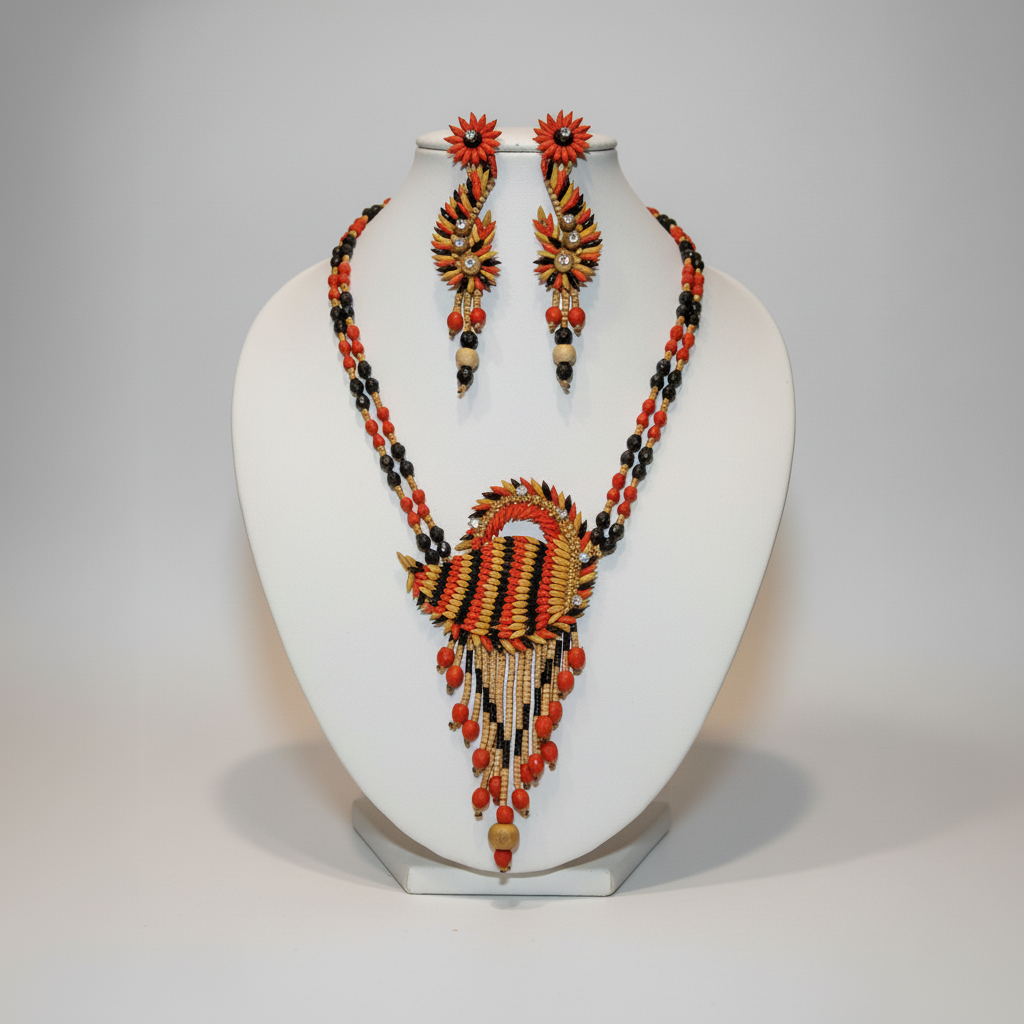Peacock Paddy Necklace Set