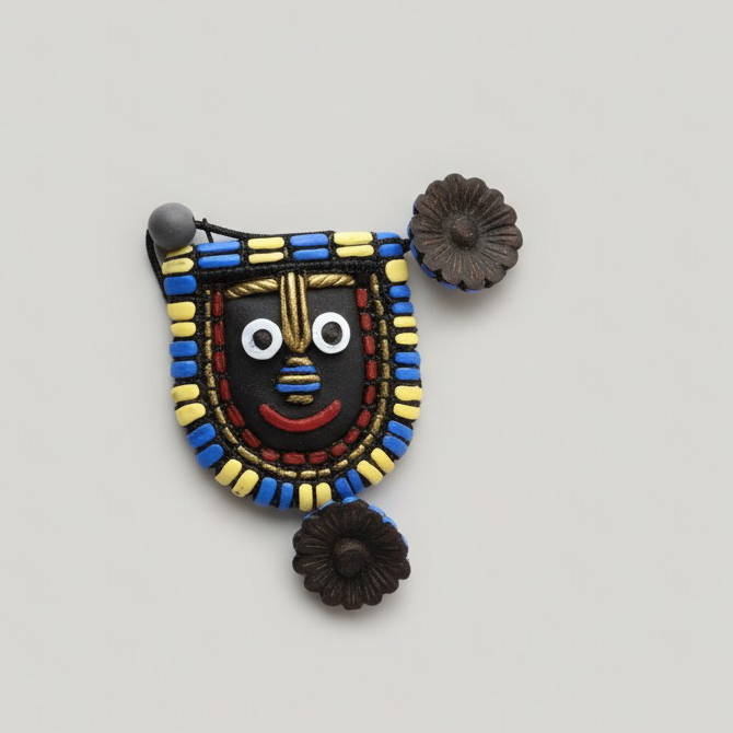 Handmade Tribal Face Fridge Magnet