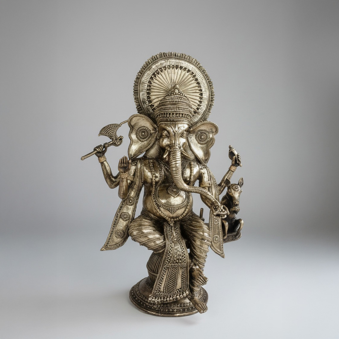Handcrafted Dhokra Lord Ganesha Idol