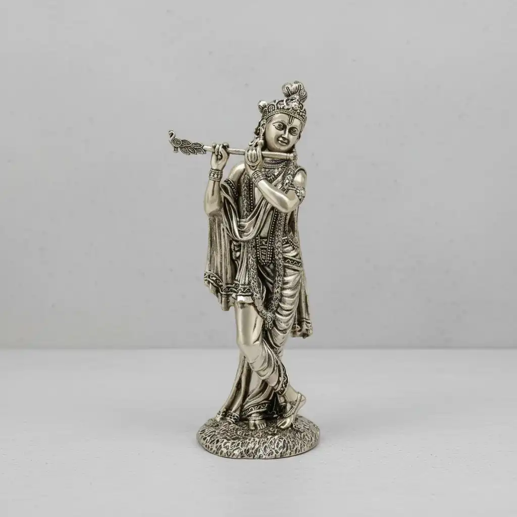 Krishna Flute Brass Idol