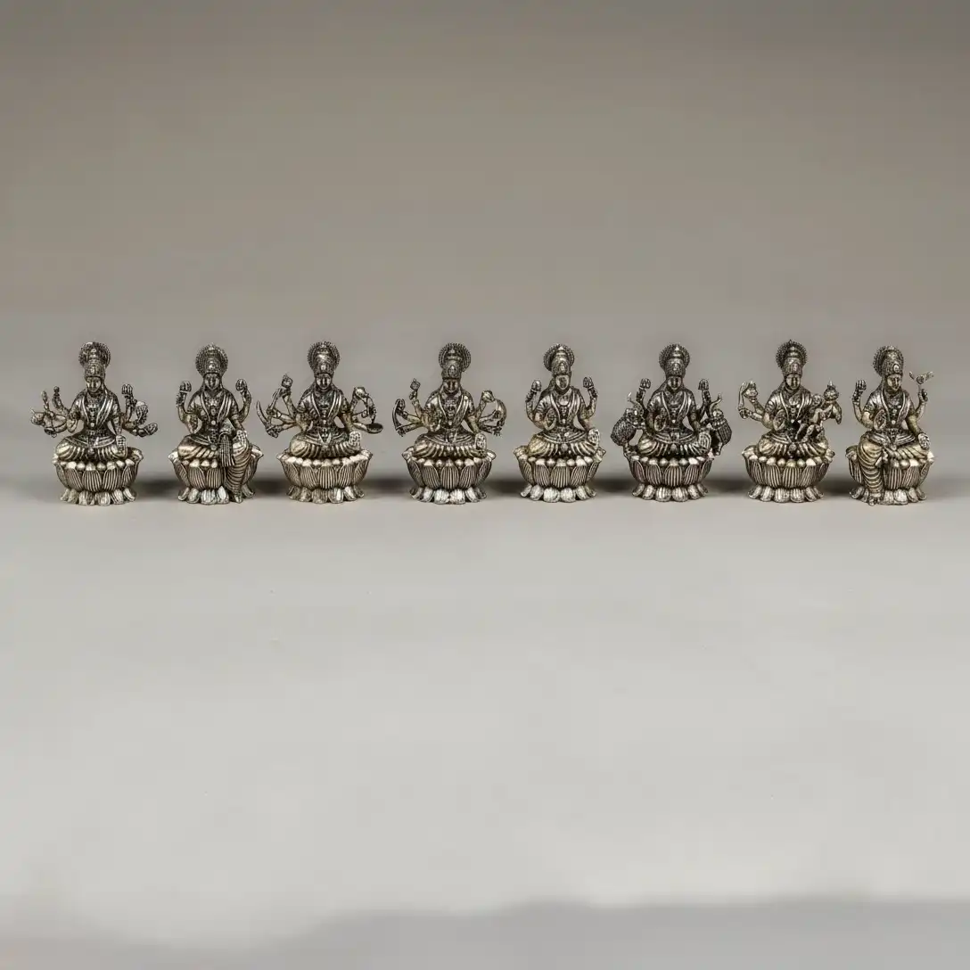 Ashta Lakshmi Brass Idol Set (8 pcs)