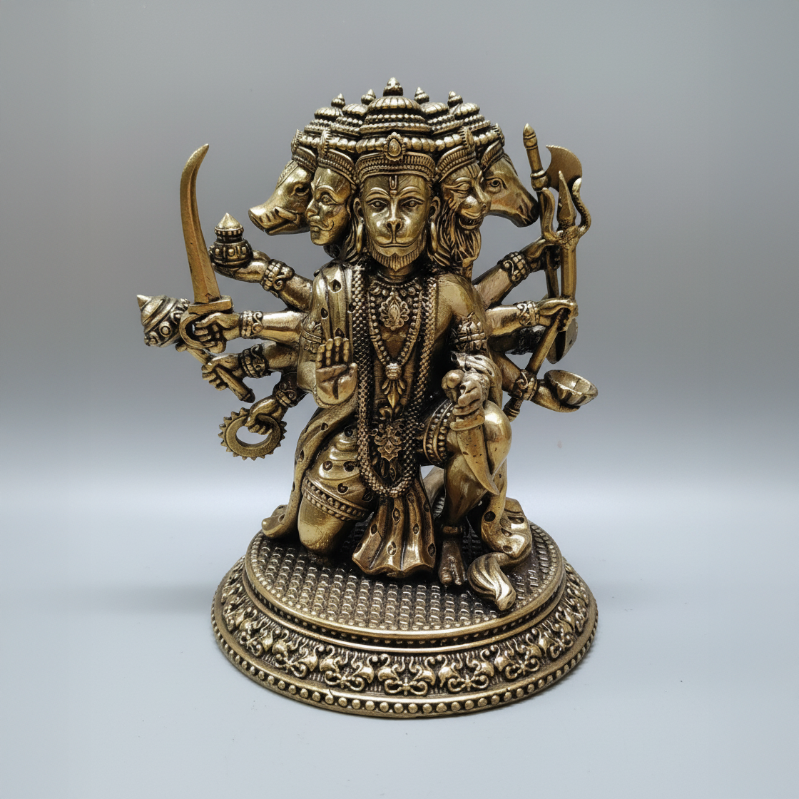 Panchmukhi Hanuman Brass Idol