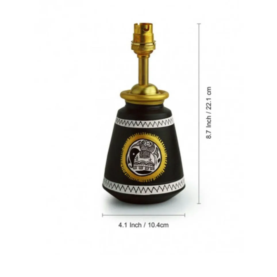 Handcrafted Tribal Art Terracotta Lamp Base