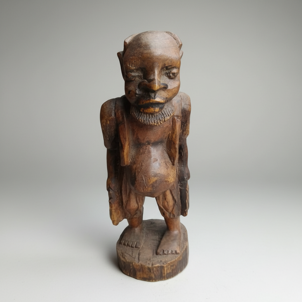 Wood Carved Old Man Statue